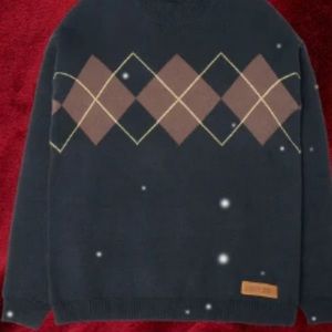 Red argyle sweater official Taylor swift evermore merchandise